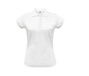 Women's polo JHK JK211 — 200 g/m² piqué White Polo donna JHK JK211 — piquet 200 g/m² Bianco