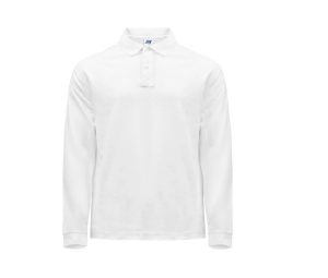 Long sleeve polo JHK JK215 — 200 g/m² piqué White Polo manica lunga JHK JK215 — piquet 200 g/m² Bianco