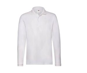 Polo manica lunga Fruit of the Loom SC384 Premium Bianco
