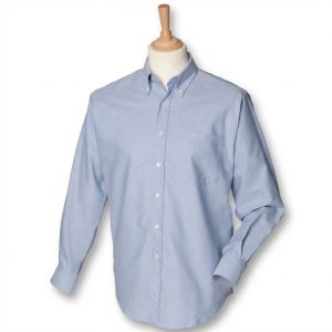 Classic long sleeve Oxford shirt Henbury HB510 Blue Camicia Oxford classica a maniche lunghe Henbury HB510 Blue