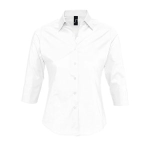 Effect women's stretch 3/4 sleeve shirt SOL’S 17010 White Effect Camicia Donna Stretch Manica 3/4 SOL'S 17010 Bianco