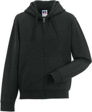 Felpa Authentic con zip e cappuccio Russell RU266M Nero / Nero