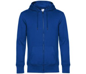 Felpa con cappuccio con zip King B&C BCU03K Blu royal