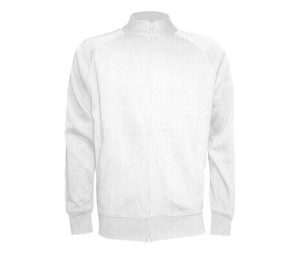 Felpa con zip grande JHK JK296 Bianco