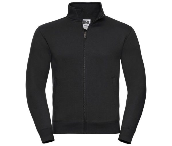 Felpa da uomo con zip grande Russell RU267M Nero