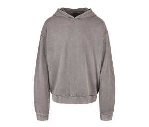 Oversize sweatshirt Build Your Brand BY191 — acid wash Asphalt Felpa oversize Build Your Brand BY191 — lavata acid wash Asphalt