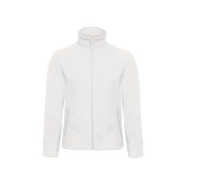 Giacca in pile B&C BCI51 — micropile uomo con zip Bianco