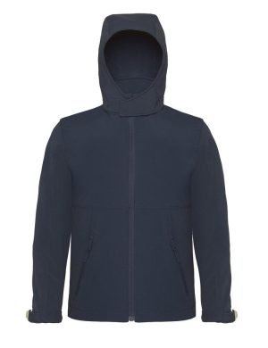 Giacca softshell B&C BA630 — con cappuccio uomo Blu navy Giacca softshell B&C BA630 — con cappuccio uomo Blu navy
