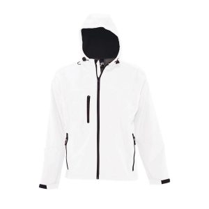 Giacca softshell SOL'S 46602 Replay Men — con cappuccio Bianco