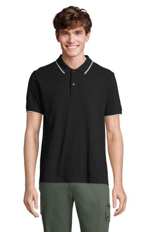 Palermo Polo Unisex SOL'S 04769 Nero / Bianco Palermo Polo Unisex SOL'S 04769 Nero / Bianco