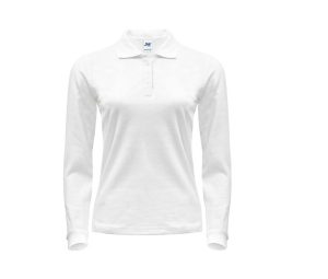 Polo 200 Donna a maniche lunghe JHK JK216 Bianco Polo 200 Donna a maniche lunghe JHK JK216 Bianco