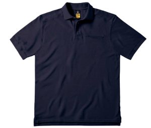 Polo da uomo a maniche corte con taschino sul petto B&C Pro BC815 Blu navy Polo da uomo a maniche corte con taschino sul petto B&C Pro BC815 Blu navy