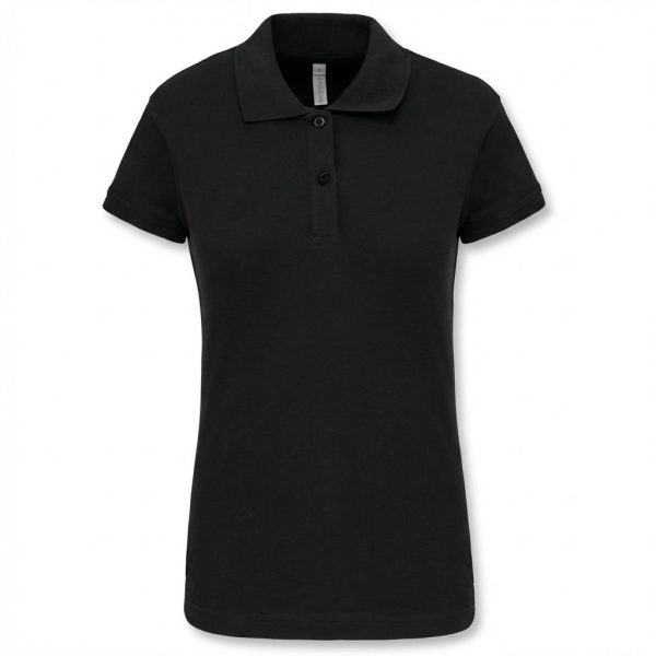Women's polo Kariban K240 Brooke — stretch piqué Black Polo donna Kariban K240 Brooke — piqué stretch Nero