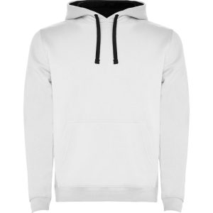 Urban Felpa con cappuccio bicolore Roly SU1067 Bianco / Blu navy